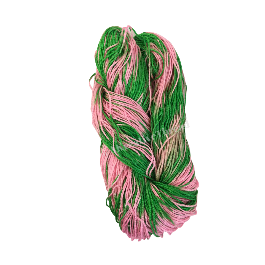Pink and Green Ivy Love Acrylic Yarn